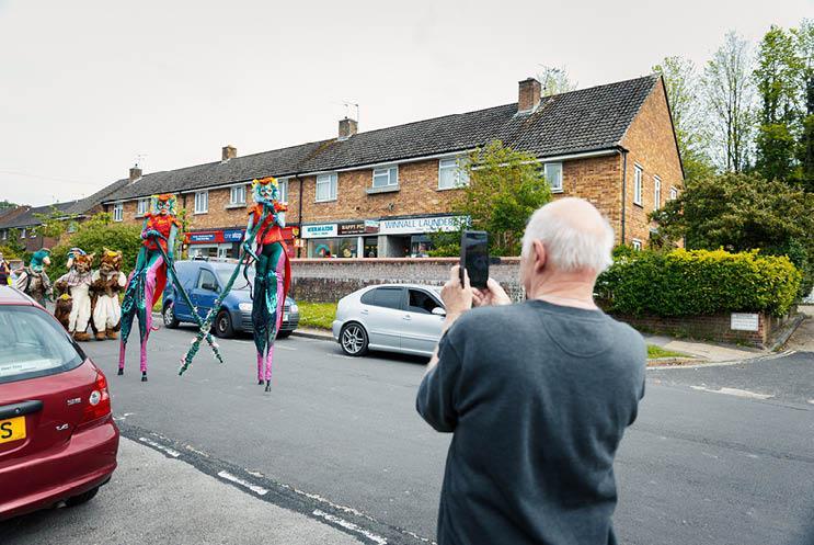 man taking photo